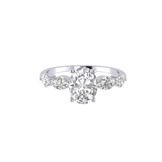 Princess Solitaire moissanite Ring