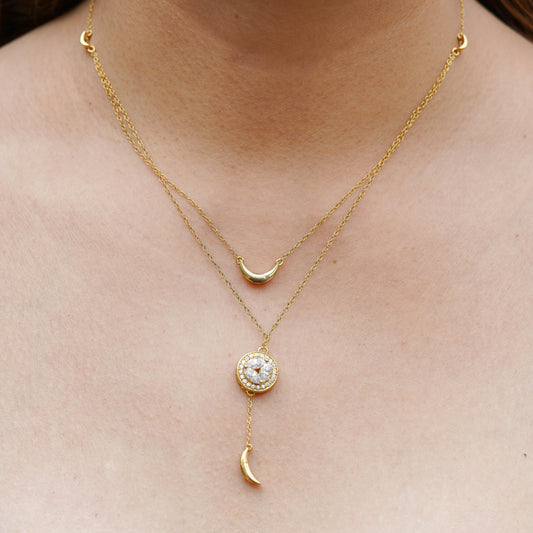 Taini Moissanite Double Layer Necklace