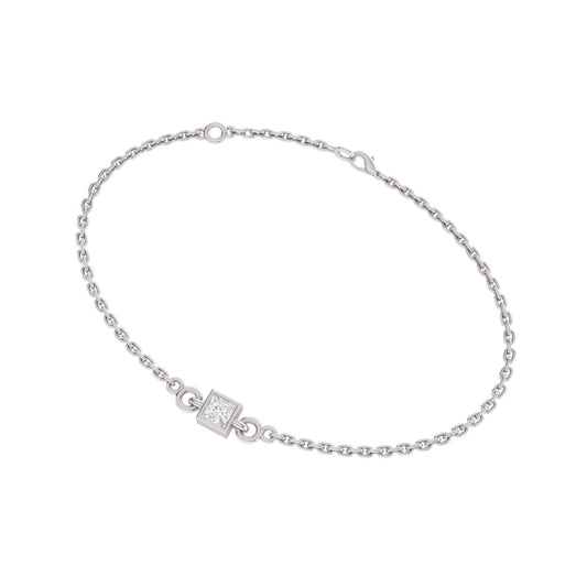 Eclat Princess Solitaire Moissanite Bracelet