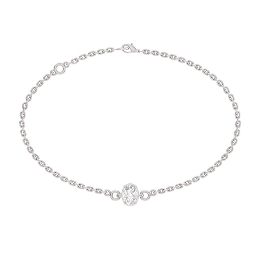 Splendor Oval Solitaire Moissanite Bracelet