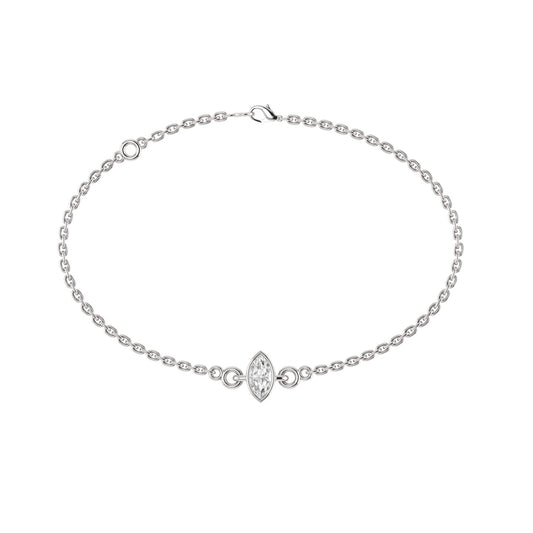 Solace Marquise Solitaire Moissanite Bracelet