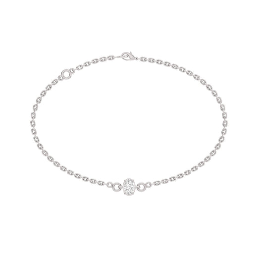 Lumina Oval Solitaire Moissanite Bracelet