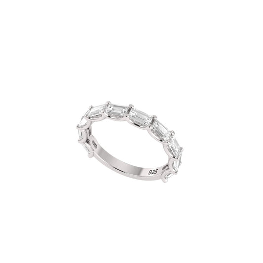 East west Emerald Halfway Eternity Band