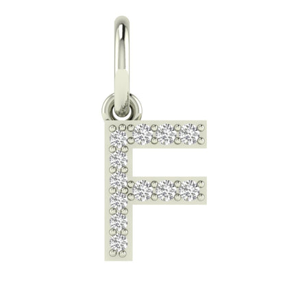 F alphabet moissanite charm