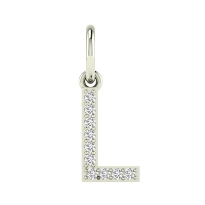 L alphabet moissanite charm