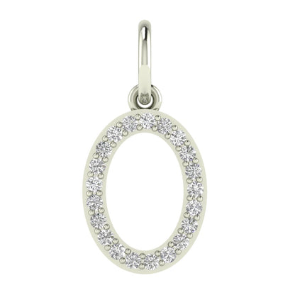 O alphabet moissanite charm