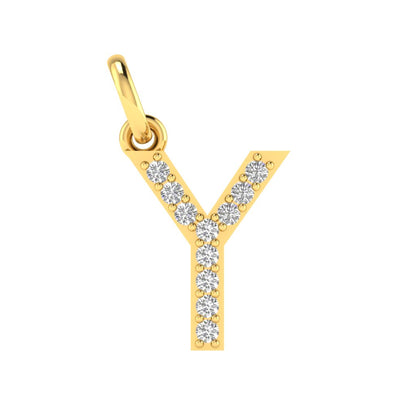 Y alphabet moissanite charm
