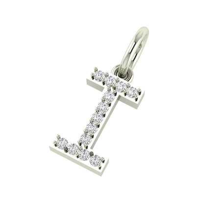I alphabet moissanite charm