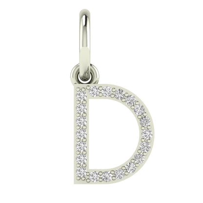 D alphabet moissanite charm