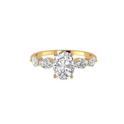Princess Solitaire moissanite Ring