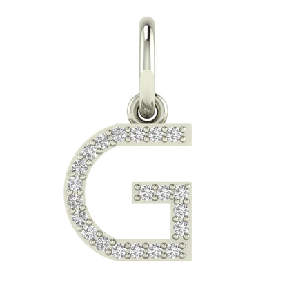 G alphabet moissanite charm