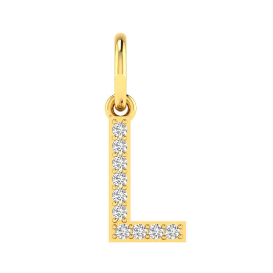 L alphabet moissanite charm