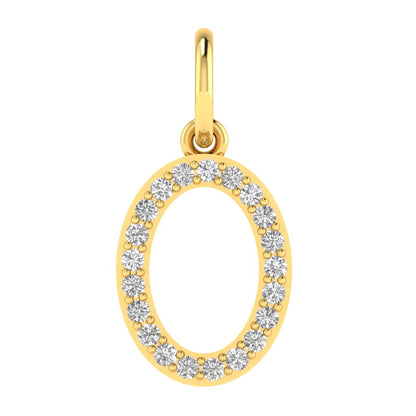 O alphabet moissanite charm