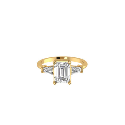 Evelyn Three Stone Moissanite Ring