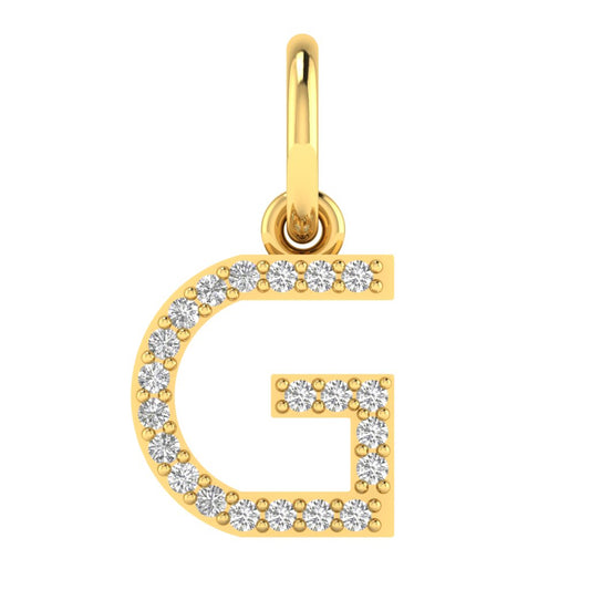 G alphabet moissanite charm