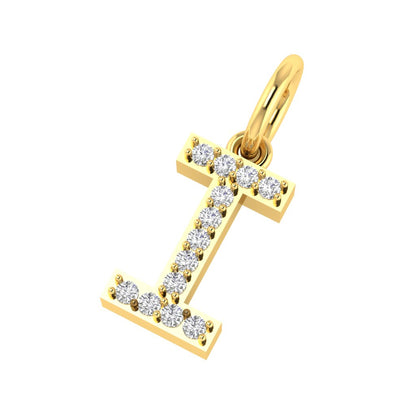 I alphabet moissanite charm