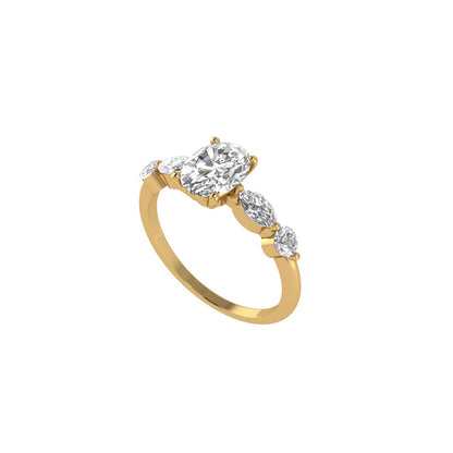 Princess Solitaire moissanite Ring