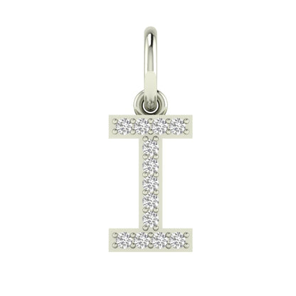 I alphabet moissanite charm