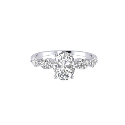 Princess Solitaire moissanite Ring