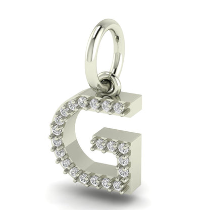 G alphabet moissanite charm