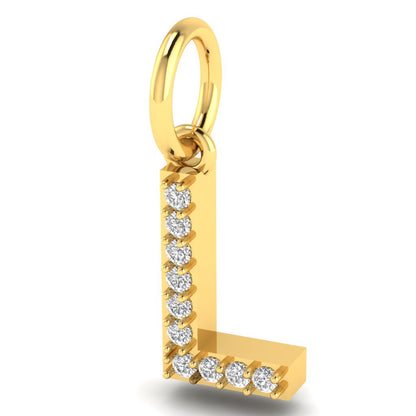 L alphabet moissanite charm