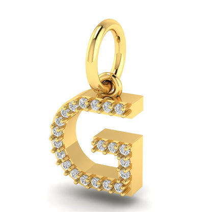 G alphabet moissanite charm