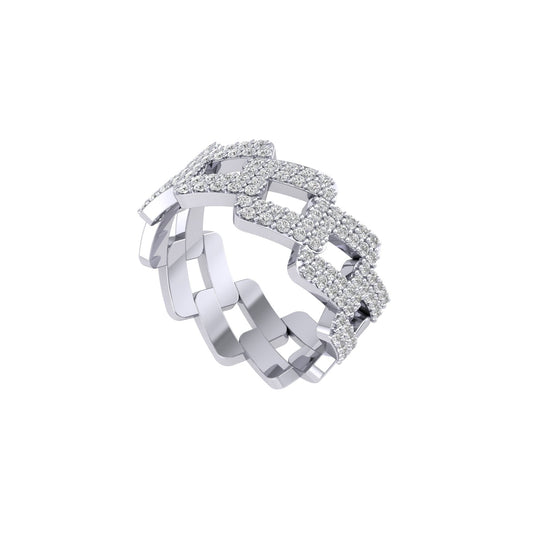 Cuban Link Moissanite Ring
