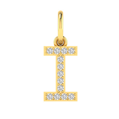 I alphabet moissanite charm