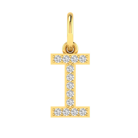 I alphabet moissanite charm