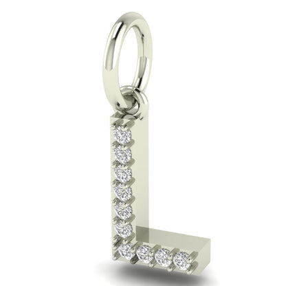 L alphabet moissanite charm