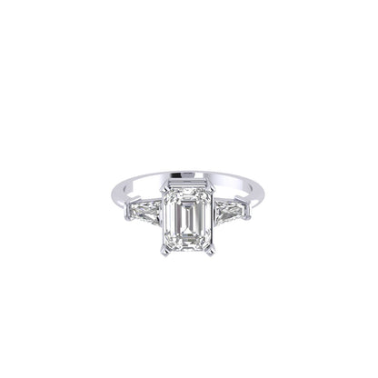 Evelyn Three Stone Moissanite Ring