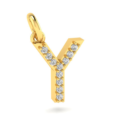 Y alphabet moissanite charm