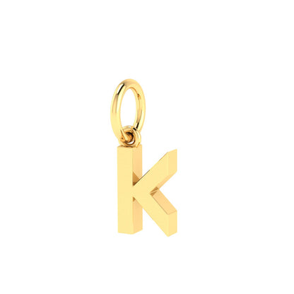K Alphabet Charm