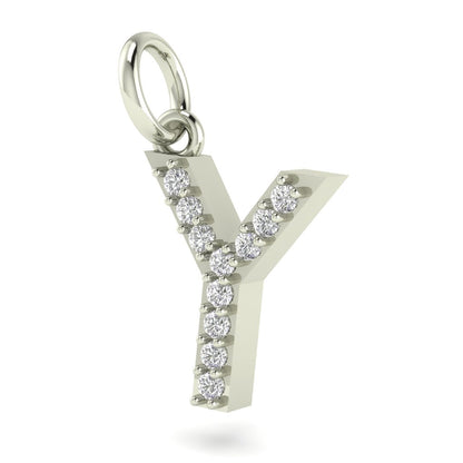 Y alphabet moissanite charm