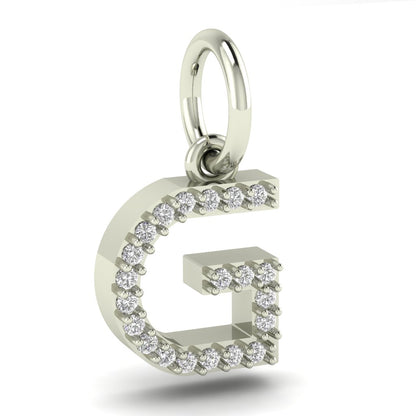 G alphabet moissanite charm