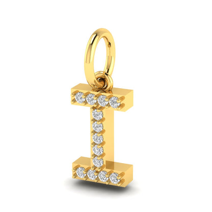 I alphabet moissanite charm