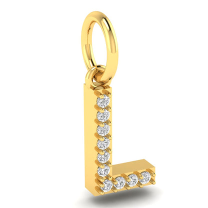 L alphabet moissanite charm