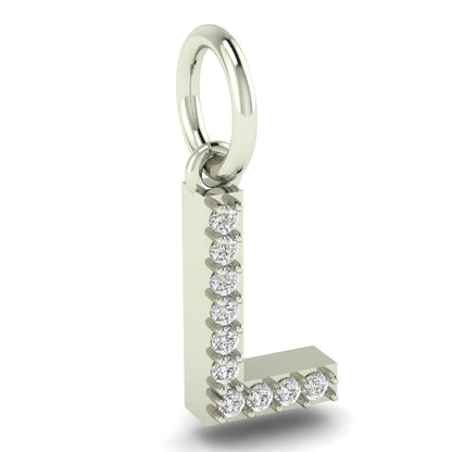 L alphabet moissanite charm