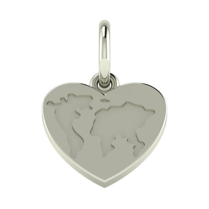 Heart map charm