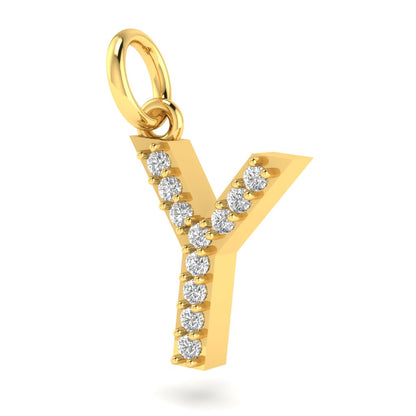 Y alphabet moissanite charm
