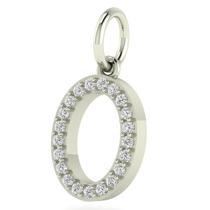 O alphabet moissanite charm