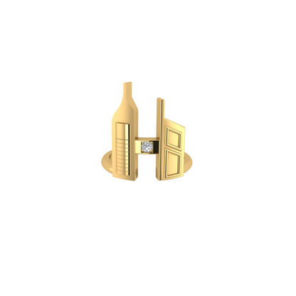 Twin Pinnacle Ring