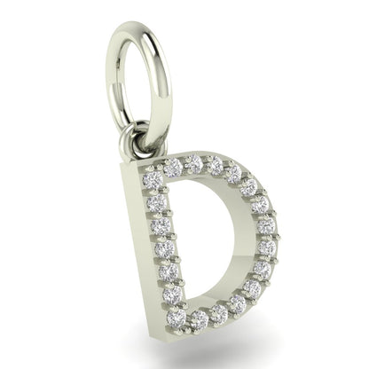 D alphabet moissanite charm