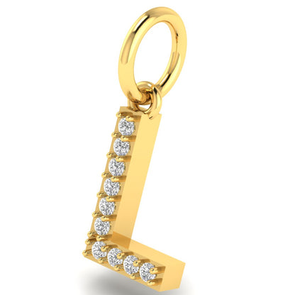 L alphabet moissanite charm