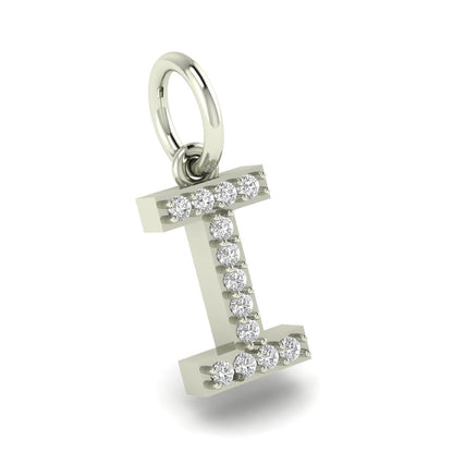 I alphabet moissanite charm