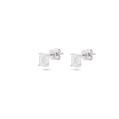 Princess Cut Moissanite Studs