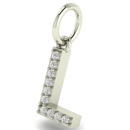 L alphabet moissanite charm