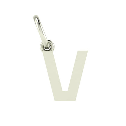 V Alphabet Charm