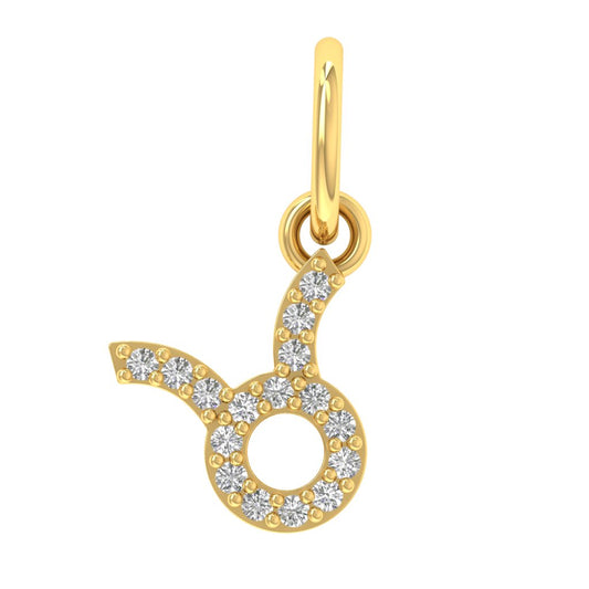 Taurus Moissanite Charm