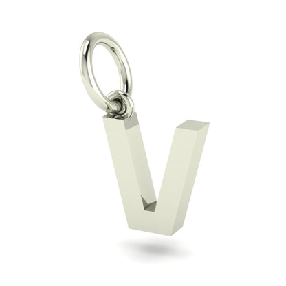 V Alphabet Charm